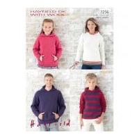 Hayfield Family Hoodies With Wool Knitting Pattern 7256 DK