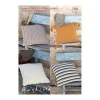 Hayfield Home Cushions With Wool Knitting Pattern 7304 Chunky