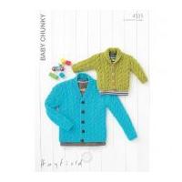 hayfield baby cardigans knitting pattern 4535 chunky