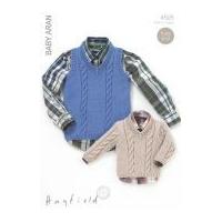 Hayfield Baby Sweater & Tank Top Knitting Pattern 4505 Aran