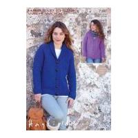 Hayfield Ladies Cardigans With Wool Knitting Pattern 7381 Chunky