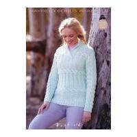 hayfield ladies sweater bonus knitting pattern 7379 aran