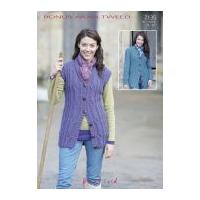 hayfield ladies waistcoat cardigan bonus knitting pattern 7135 aran