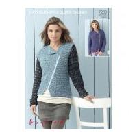 hayfield ladies jackets ripple knitting pattern 7203 super chunky