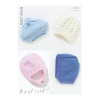 Hayfield Baby Hats Knitting Pattern 4500 Aran