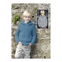 hayfield boys sweater cardigan bonus knitting pattern 2424 aran