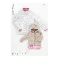 hayfield baby cardigans knitting pattern 4504 aran