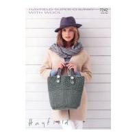 Hayfield Ladies Bag With Wool Knitting Pattern 7242 Super Chunky
