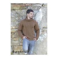 hayfield mens sweater with wool knitting pattern 7154 chunky