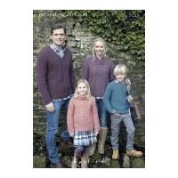 Hayfield Family Sweaters Bonus Knitting Pattern 7142 Aran