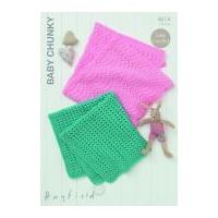 Hayfield Baby Blankets Crochet Pattern 4614 Chunky