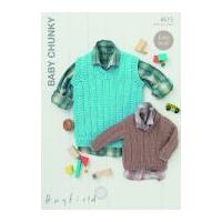 Hayfield Baby Sweater & Tank Top Knitting Pattern 4615 Chunky