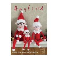 Hayfield Christmas Elves Toys Bonus & Snowflake Knitting Pattern 2475 DK