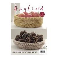 Hayfield Home Cat Nest & Baskets With Wool Crochet Pattern 7804 Super Chunky