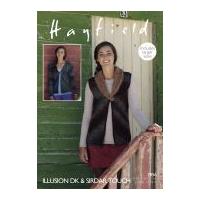 Hayfield Ladies Cardigan & Waistcoat Illusion & Touch Knitting Pattern 7856 DK