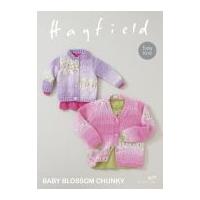 Hayfield Baby Cardigans Blossom Knitting Pattern 4677 Chunky