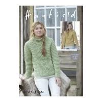 Hayfield Ladies Sweaters Knitting Pattern 7800 Aran
