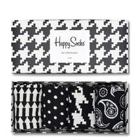 Happy Socks-Socks - Black White Gift Box - Black