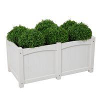 Handpicked Rectangular White Planter