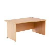 Hawk Wave Workstation Panel End Right Hand Grey Oak