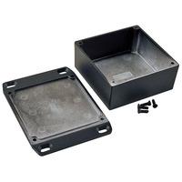 hammond 1590yflbk diecast enclosure flanged lid 92 x 92 x 42 black