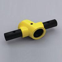 HANDRAIL 63 DEGREE MID RAIL DOUBLE, YELLOW