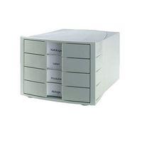 HAN IMPULSE 4 x CLOSED A4 DRAWERS GREY/GREY