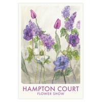 hampton court tulip anemone tea towel