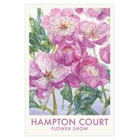 hampton court peonies tea towel