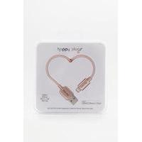 happy plugs light pink lightning charging cord pink