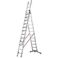 hailo profi lot 3 x 12 combination ladder with unique curved level bar