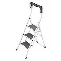 Hailo 3 Tread High Rail Step stool with Knee Rests