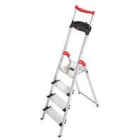 Hailo Xxr 4 Tread Step Ladder with Extra Wide Tread and Extending Hand Rail