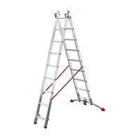 hailo profi lot 2 x 9 combination ladder with unique level bar