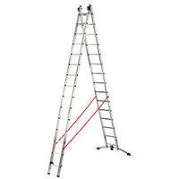 Hailo Profi-lot 2 x 15 Combination Ladder with Unique Level Bar