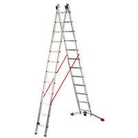 hailo profi lot 2 x 12 combination ladder with unique level bar