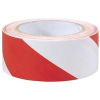 hazard tape redwht 33m x 50mm