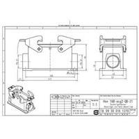 Harting 09 30 016 1270 Han 16B-asg2-QB-21 Accessory For Size 16 B - Base Housing