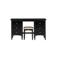 Hastings Dark Dressing Table & Stool Set