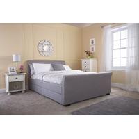 Hannover Four Drawer Bed Grey Fabric and Luxury Bonnell
