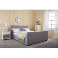 Hannover 135cm Bedstead Silver Hopsack Fabric