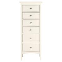 hastings ivory 6 drawer tall boy