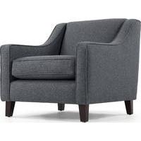 halston armchair charcoal weave