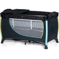 hauck sleep n play center 2 travel cot multicolour dots navy new