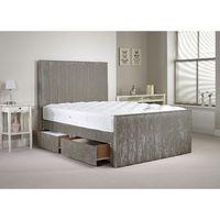 Hampshire Silver Superking Bed and Mattress Set 6ft with 2 drawers