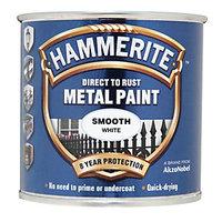 hammerite metal paint smooth white 250ml