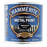 hammerite metal paint smooth black 250ml