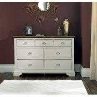 hampstead soft grey and walnut 34 drawer wide chest hampstead soft gre ...