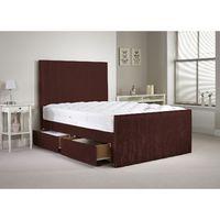 Hampshire Mulberry Superking Bed and Mattress Set 6ft with 2 drawers