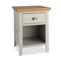 Hampstead Soft Grey and Oak 1 Drawer Nightstand (Hampstead Soft Grey and Oak 1 Drawer Nightstand)
